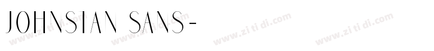 johnstan sans字体转换